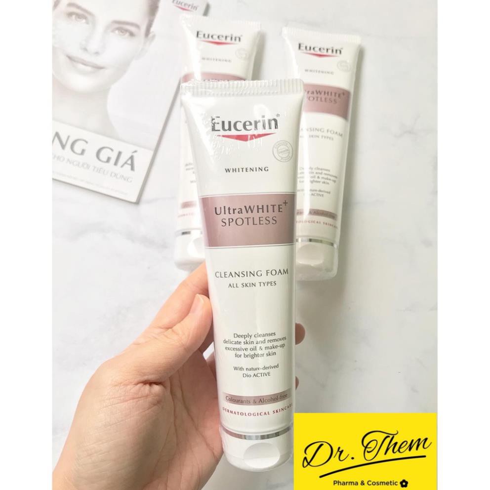 ✅[CHÍNH HÃNG] Sữa Rửa Mặt Eucerin Trắng Da UltraWhite+ Spotless Cleansing Foam (WHITE THERAPY Clinical Gentle)