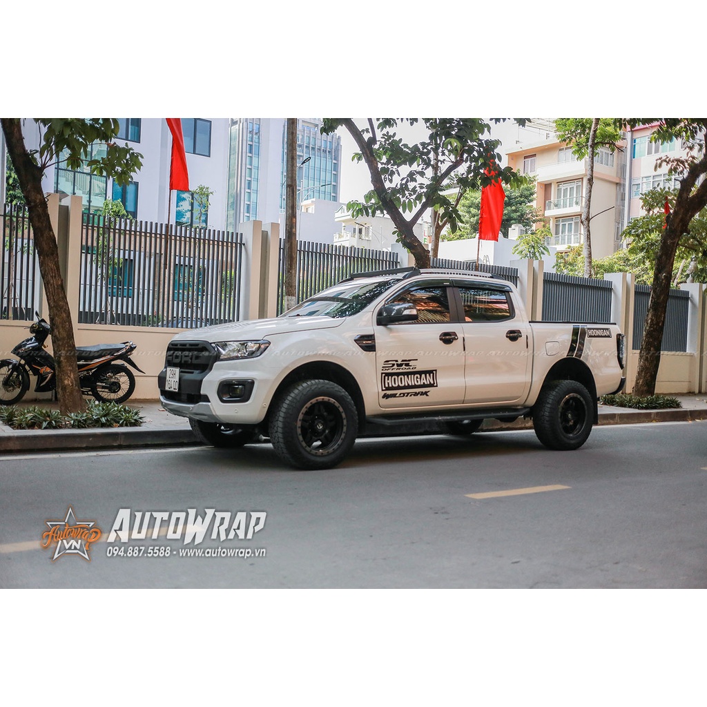 Tem họa tiết xe Ranger Hoonigan - Tem họa tiết ô tô Ford, tem dán sườn xe, dán cốp xe thể thao