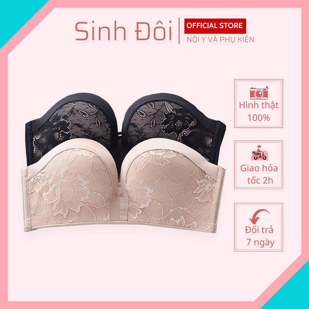 Áo ngực không dây nữ mút dày nâng ngực không gọng viền silicon chống tụt Đài Loan size 32-34-36-38 mặc áo đầm hở vai