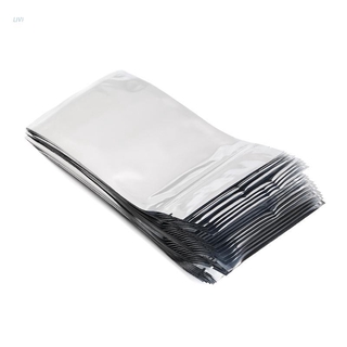 Set 50 túi zip nhôm bạc 10x17.5cm
