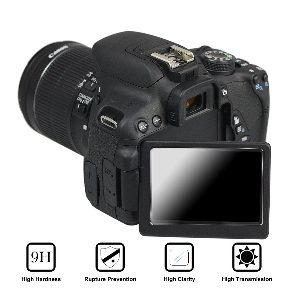 2 Kính Cường Lực 9h Bảo Vệ Màn Hình Lcd Cho Canon Eos 2000d T7 T100 3000d 1500d 5d Mark Iv Iii 4 3 5ds R / 77d 1dx Mark Ii 2