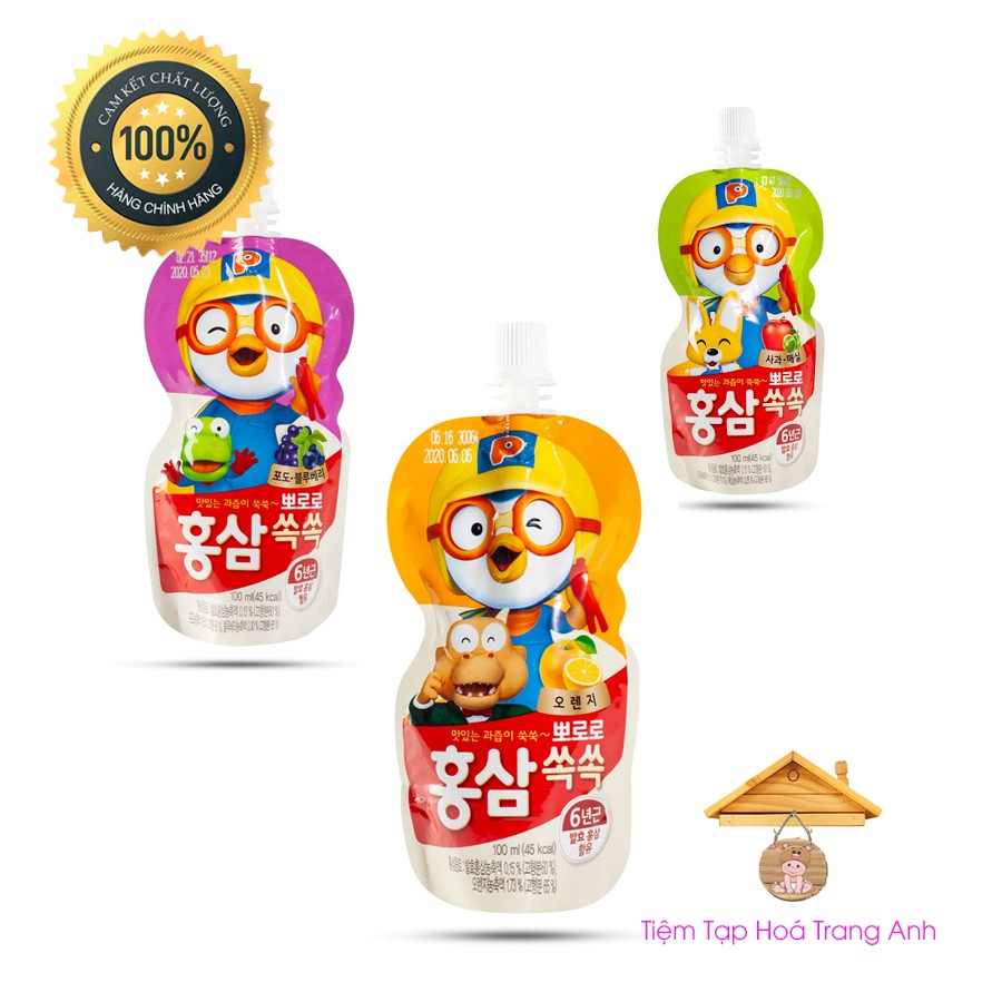 Nước hoa quả Pando pororo cho bé