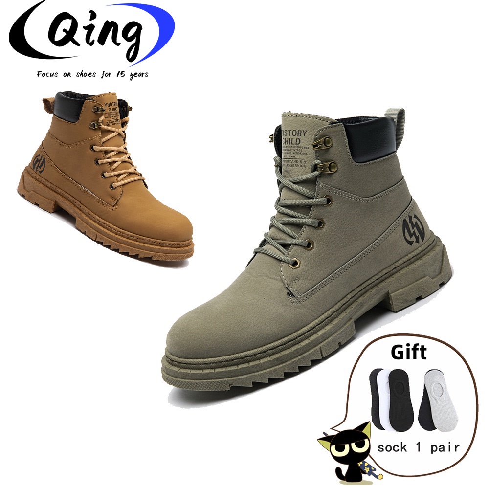 Giày Bốt Martin Cổ Cao Thời Trang Cho Nam Size 39-45