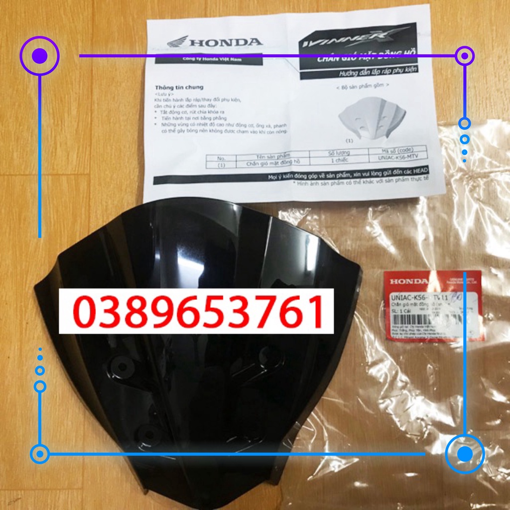 Mão xe/ Chắn gió mặt đồng hồ winner X Zin chính hãng Honda