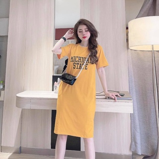 Váy suông dáng dài , đầm suông bầu chất cotton Helen Clothing State