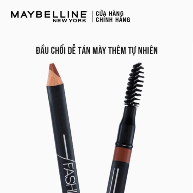 Chì Kẻ Mày 2 Đầu Với Đầu Chì Xéo Mềm Mịn 12H Maybelline New York Fashion Brow Shaping Pencil 1.5g ZKM