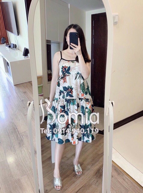 Váy lanh bầu( loại 1 Thái) váy mặc nhà xinh chất lanh mát