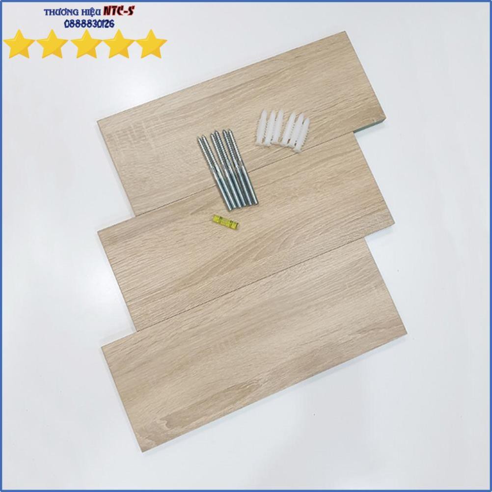 Bộ 3 Kệ Gỗ Trang Trí Treo Tường Giấu Chân 40cm x 15cm (Nhiều màu) KTT01