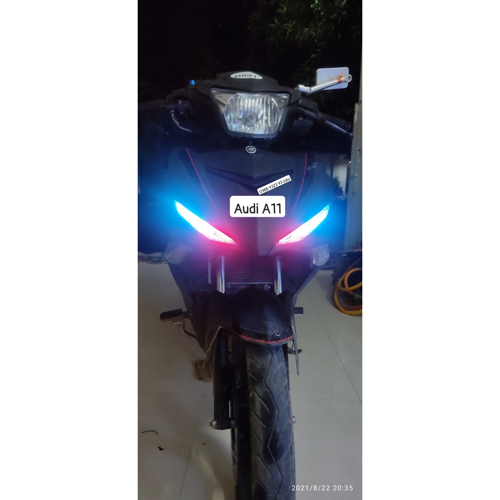 Đèn audi A11 i8 gắn Ex150 Ex155 Win X lắp đặt như zin