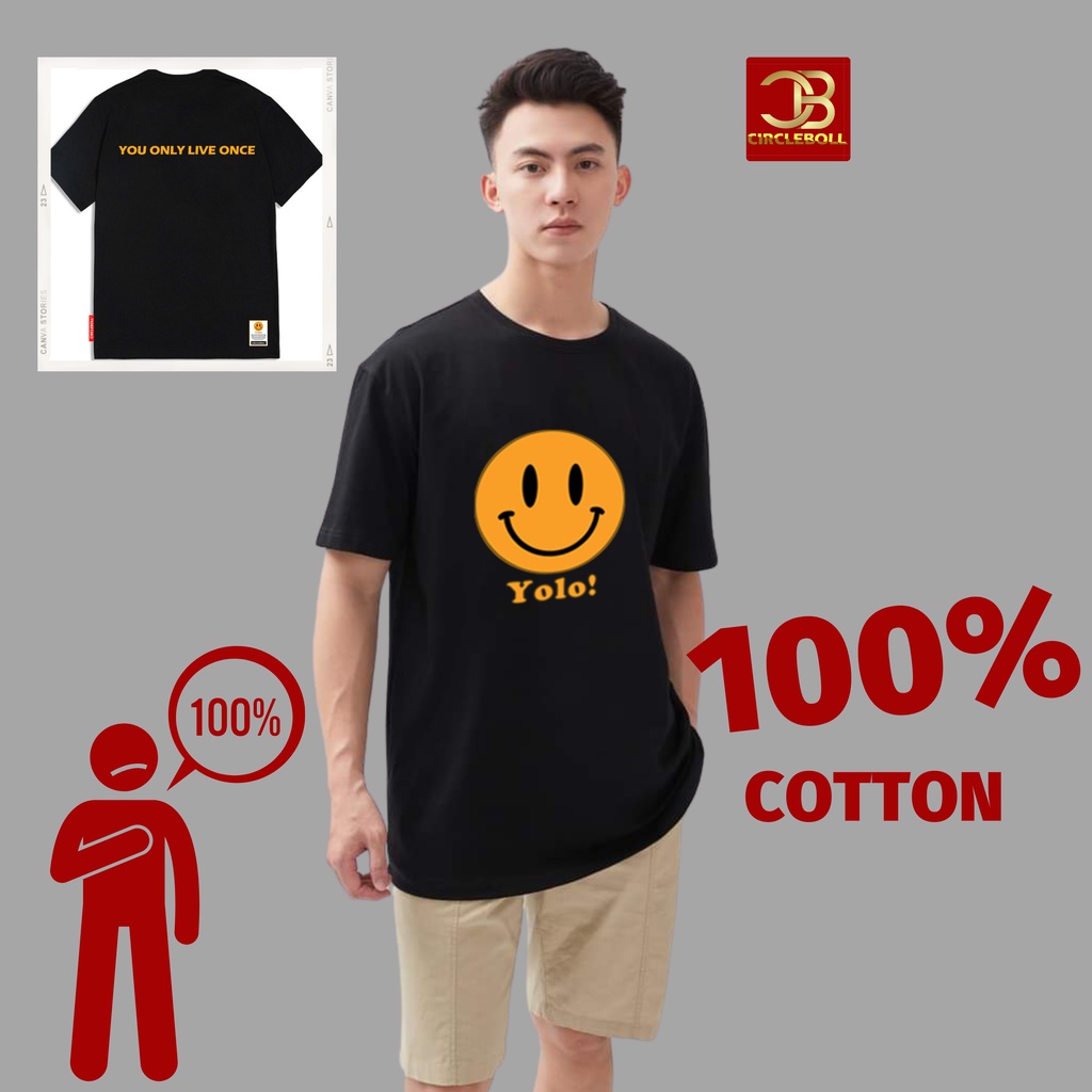 Áo Thun Nam Nữ Unisex 100% Cotton Circleboll - Yolo You Only Live Once