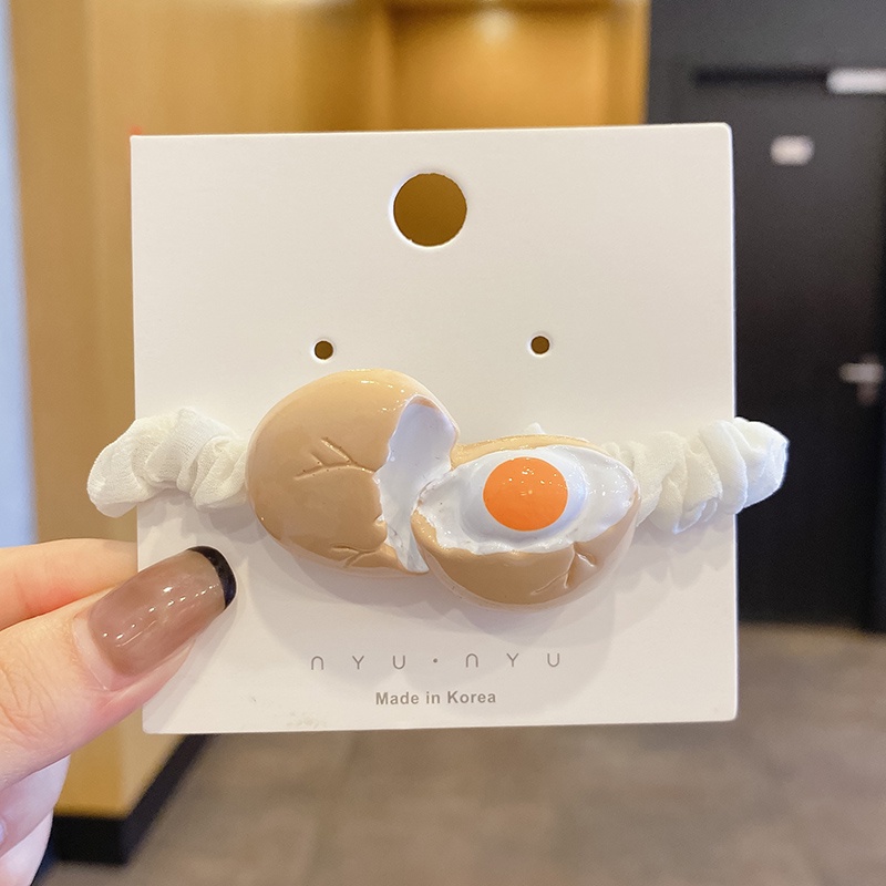 Kẹp tóc / dây buộc tóc hình quả trứng sáng tạo đáng yêu
