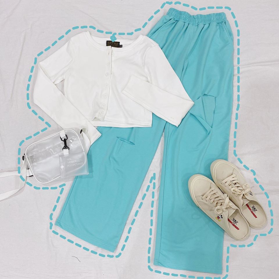 Quần ống rộng YAYSHOP unisex nam nữ chất thun da cá mềm mát - dáng dài Rách 2 GỐI top trending