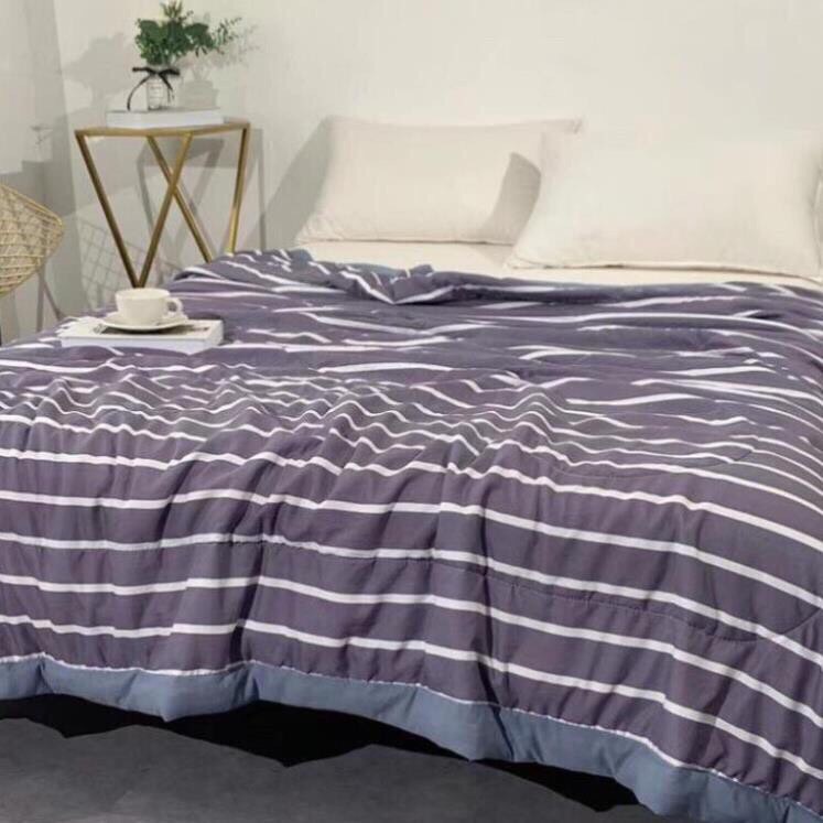 Chăn đũi kẻ mùa hè cotton,siêu mềm siêu thoáng mát