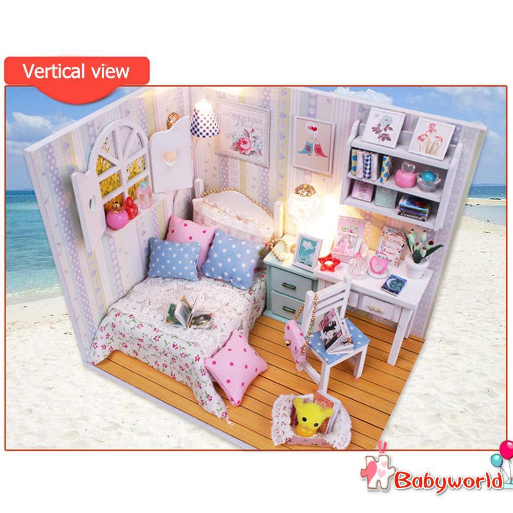 Bộ Lắp Ráp Nhà Búp Bê Bằng Gỗ Diy