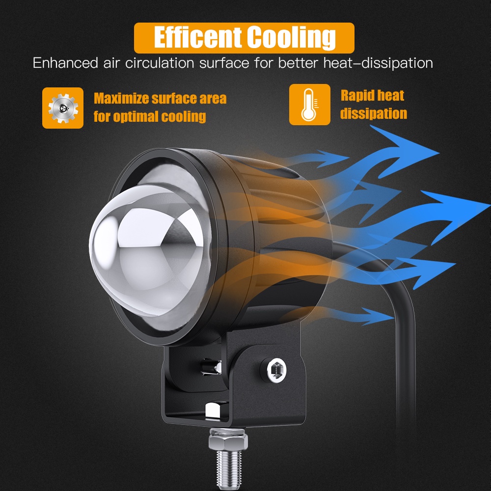 1 Cặp Đèn Pha LED 60W Chất Lượng Cao Cho Xe Hơi Xe Máy