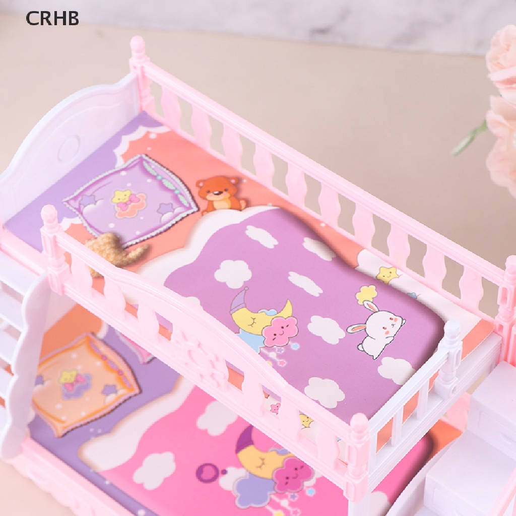 Crhb Giường Tầng Đồ Chơi Phong Cách Châu Âu Cho Búp Bê Mới