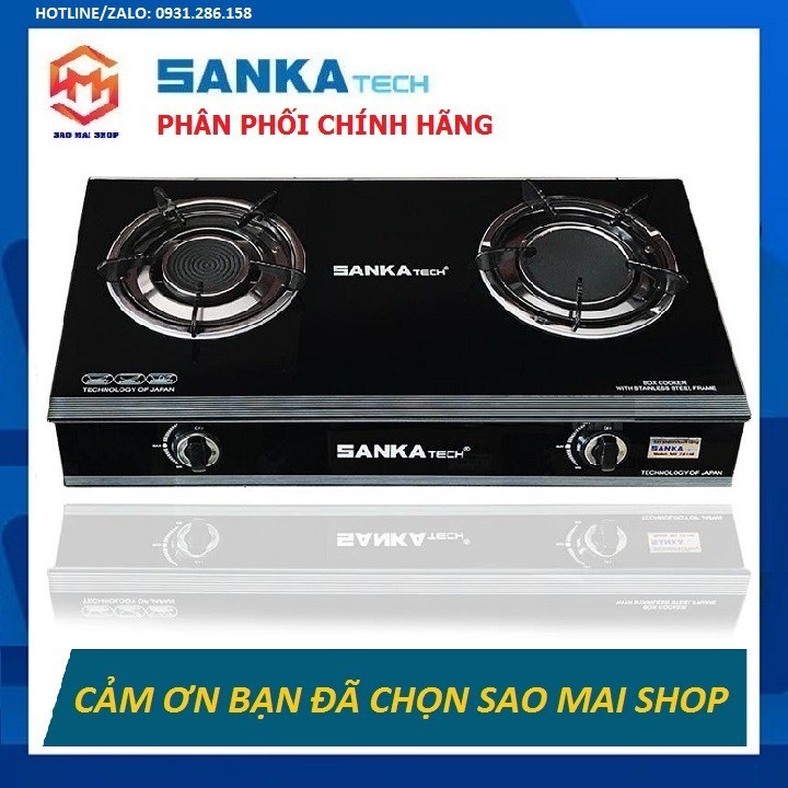 [Tặng dây ga Inox] Bếp Ga Hồng Ngoại đầu đốt đúc Gang SANKAtech SKT-721BB Siêu Tiết Kiệm Gas