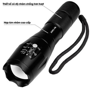 Đèn pin siêu sáng XML-T6 - A100 (Hàng loại 1) tặng kèm pin 18650