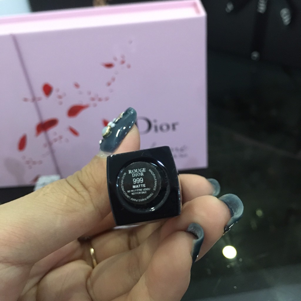 Bộ nước hoa mini Nước hoa kèm son dior perfume lipstick set. bộ Môi Kèm Hộp Đựng Màu Hồng Xinh Xắn 999