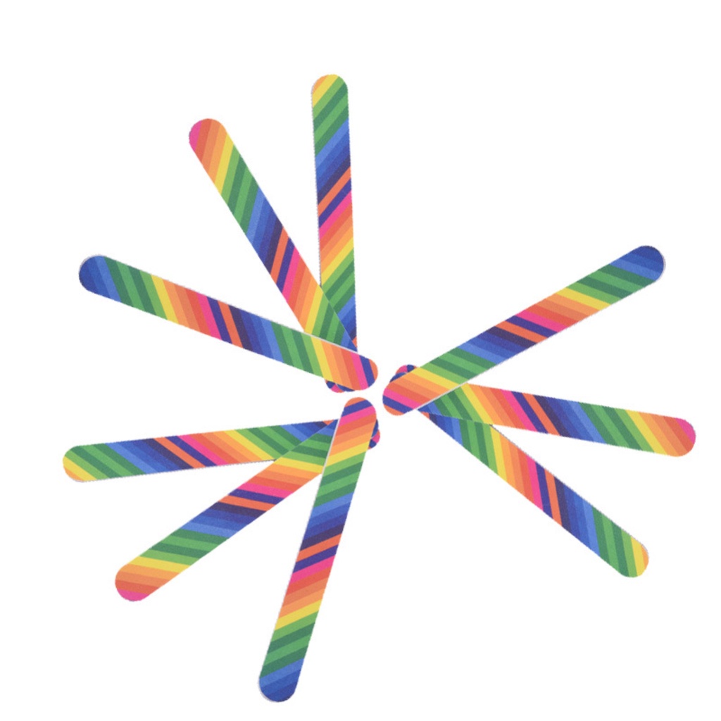 Dụng Cụ Dũa Móng Tay Mini Màu Cầu Vồng Dễ Thương