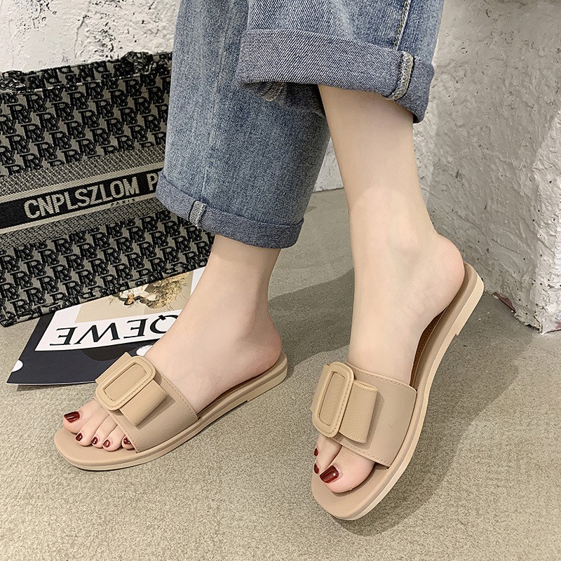 [Mã FASHIONT4WA2 giảm 10K đơn 50K] ♥ Dép Lê Nữ Đính Nơ Chữ Fashion Loại Đẹp - Y111