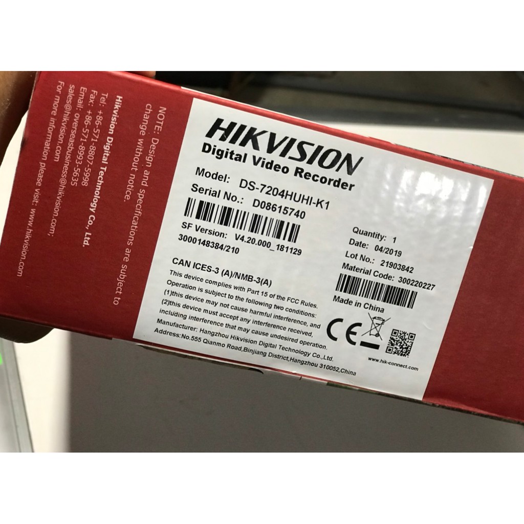 Đầu ghi hình Hikvision DS-7204HUHI-K1 5.0M