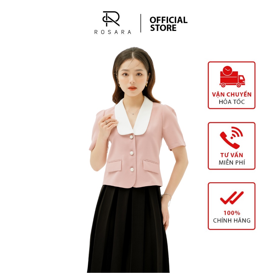 Áo sơ mi thời trang nữ dáng suống Rosara G8