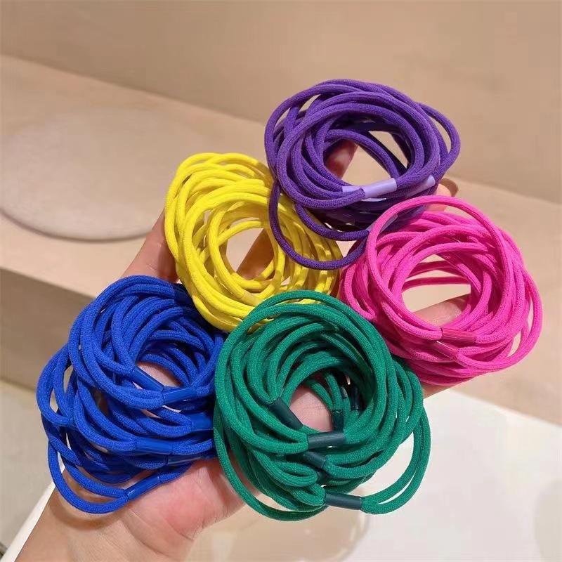 Dây Thun Cột Tóc Màu Đen Dạ Quang Co Giãn 2022