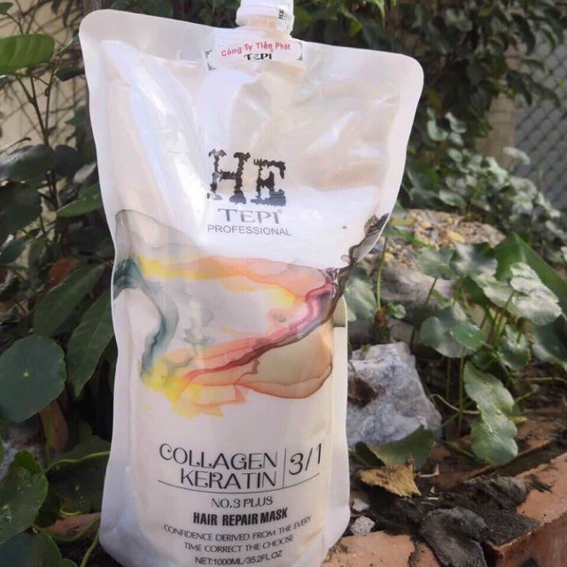 Hấp dầu Hetepi Keratin Collagen 3 in 1 hồi sinh tóc nát.1000ml
