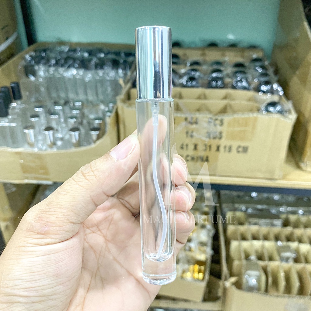 Combo 50-100 chai lọ chiết nước hoa thủy tinh vuông , tròn loại đẹp dugn tích 10ml dạng phun sương
