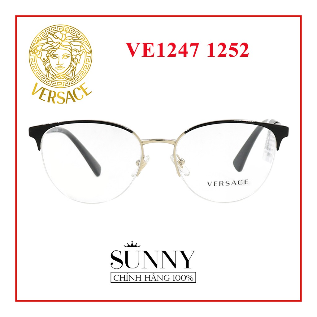 Gọng kính chính hãng Versace VE1247 1252 màu sắc thời trang, thiết kế dễ đeo bảo vệ mắt