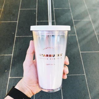 Bình nhựa Starbucks white 16oz