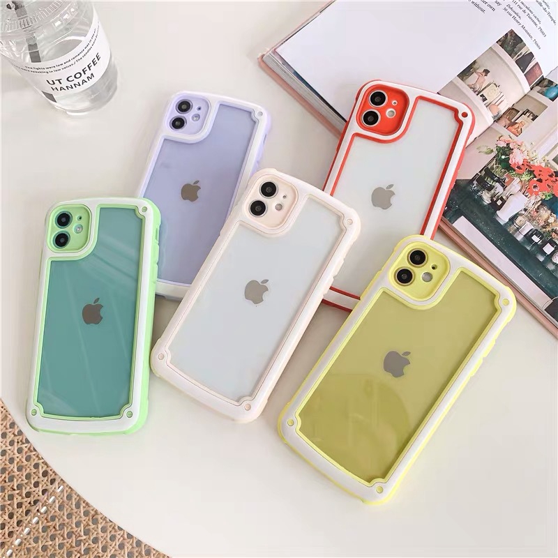 Transparent Ốp iPhone 12 Pro Max Clear Case 12 Mini Shockproof Back Cover