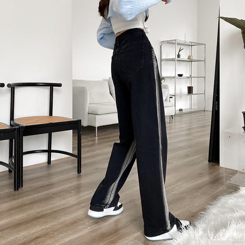 Quần ống rộng lưng cao phong cách Hàn Quốc cho nữ