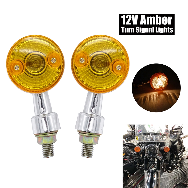2 Chiếc 12V Đa Năng Xe Máy Biến Tín Hiệu Đèn Báo Cho GN125 Cafe Racer Harley Suzuki Đèn Siêu Sáng