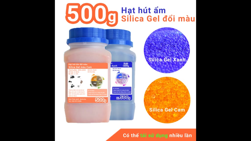 Hạt hút ẩm Silica Gel đổi màu
