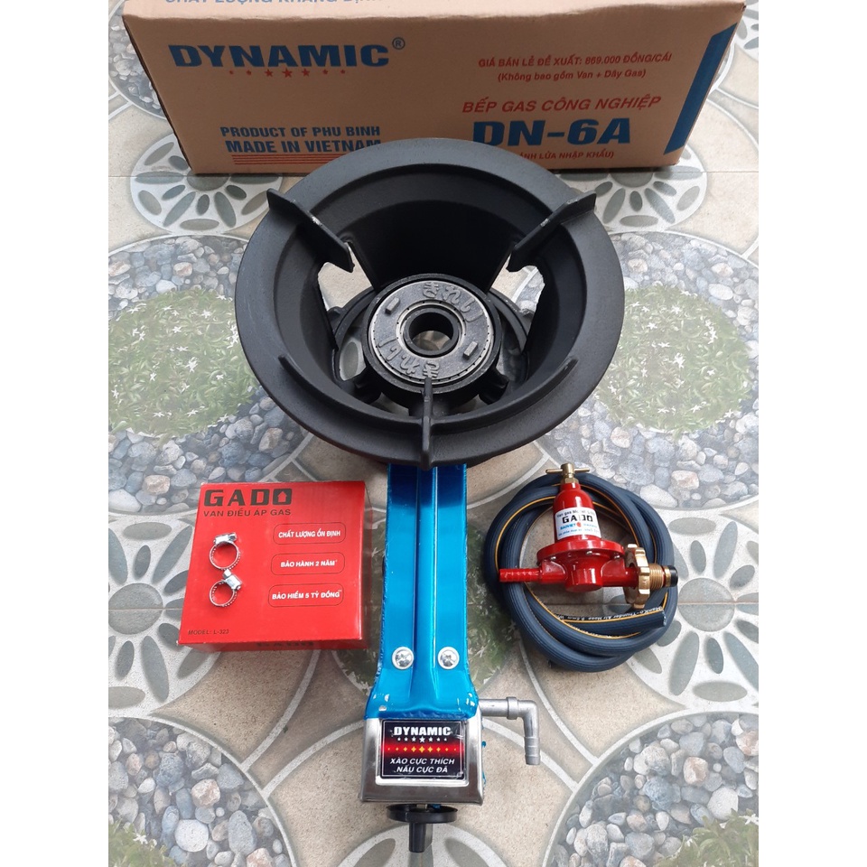 Bếp gas khè công nghiệp DYNAMIC DN-6A Lửa xanh, Công suất mạnh, Bảo hành chính hãng 12 tháng