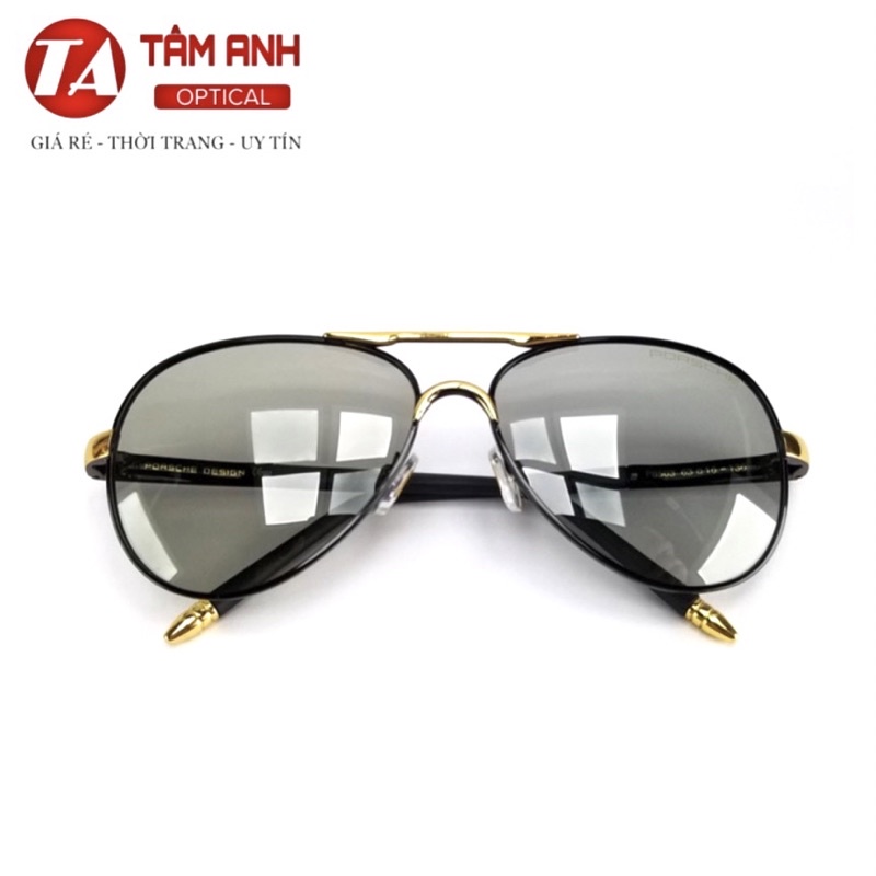 Kính mát nam nữ P-8503 đổi màu Mắt kính phi công tròng kính trong suốt chống tia UV phản quang