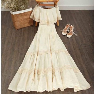 Đầm maxi trắng