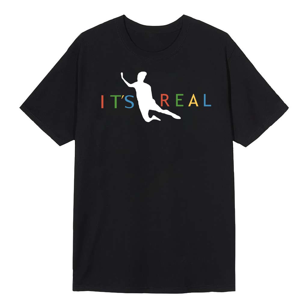 Áo thun tay lỡ AMIHOUSE áo phông unisex it's real hai mầu đen và trắng | BigBuy360 - bigbuy360.vn