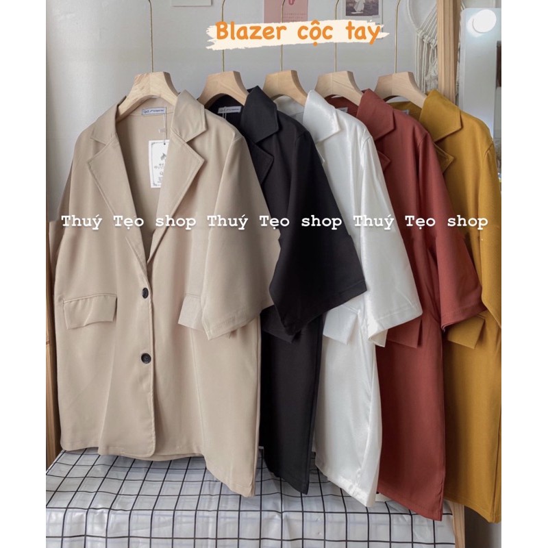 ÁO BLAZER TAY NGẮN 1 LỚP ULZZANG - Áo blazer cộc tay (ẢNH THẬT/KÈM VIDEO)