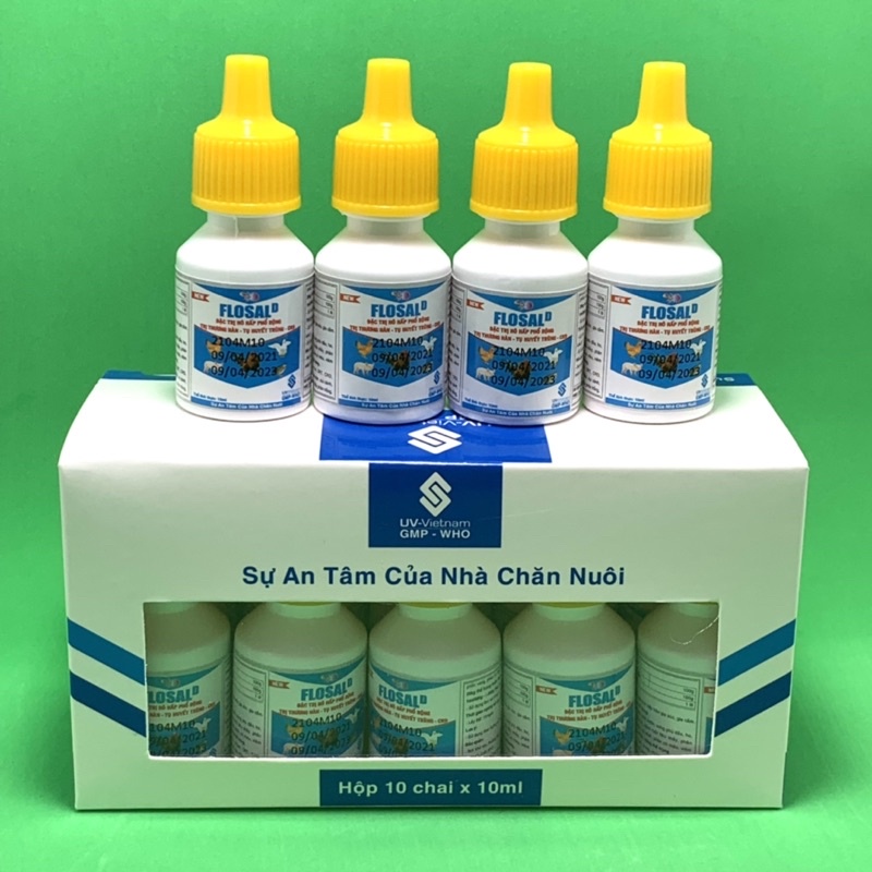 Flosal D chai 10ml khò khè cho gà đá HÀNG CHÍNH HÃNG Sakan
