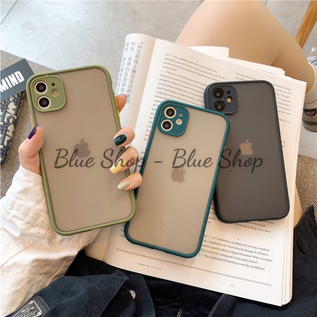 Ốp Lưng iP Chống Sốc Bảo Vệ Cam Basic Nhám iP 8,8 Plus,X,Xs,Xr,Xs Max,11,11 pro,11 promax,12 mini,