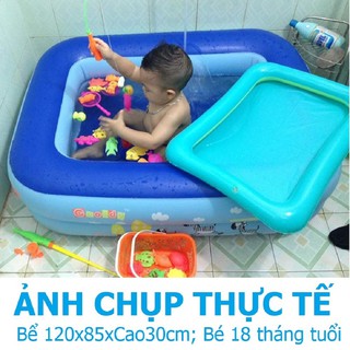 Bể Bơi Phao Cho Bé - 2 Tầng – 1m2 – Có Đáy Chống Trượt