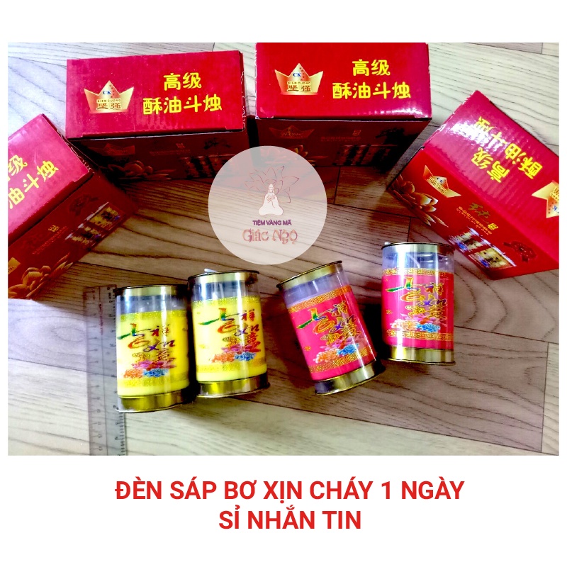 Đèn Sáp Bơ Hàng Nhập Xịn Cháy 1 Ngày / Đồ Thờ Cúng - VÀNG MÃ GIÁ RẺ SỈ LẺ