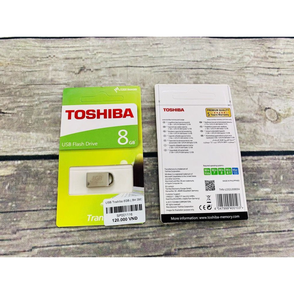 FREESHIP  USB 2.0 8GB/16GB/32GB TOSHIBA Nhỏ Gọn - USB Ô TÔ CHỐNG NƯỚC