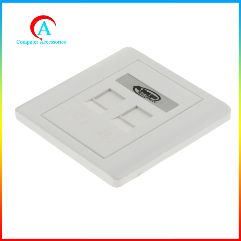 Ổ Cắm Gắn Tường 2 Cổng Rj45 / Rj11 | BigBuy360 - bigbuy360.vn