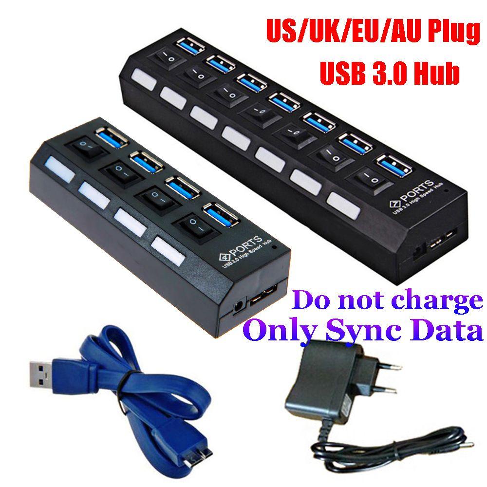 Hub 4 / 7 Cổng USB 3.0 Có Công Tắc Cho Máy Tính PC