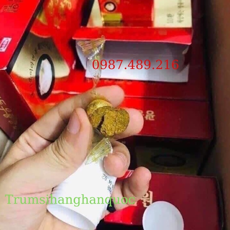 An Cung Ngưu Tổ Kén Đỏ Kwangdong Hàn Quốc Hộp 10 Viên LOT In Liền