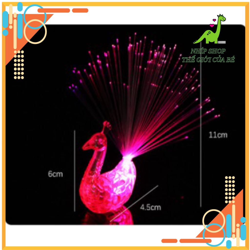Đồ chơi con công phát sáng đèn sợi quang